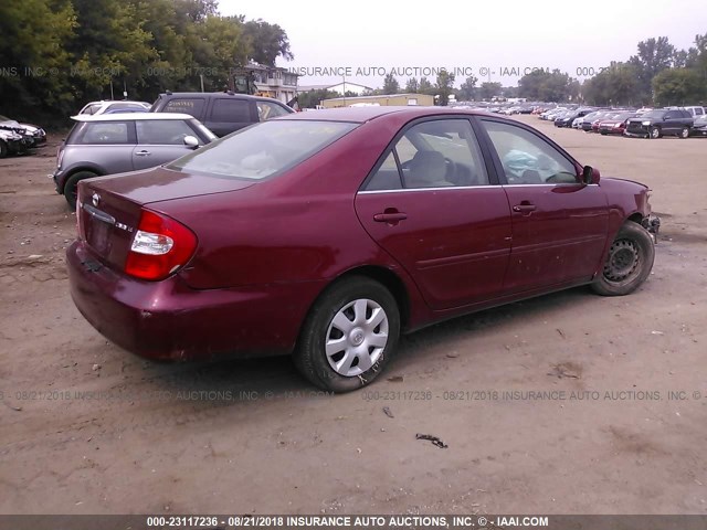 4T1BE32K62U639095 - 2002 TOYOTA CAMRY LE/XLE/SE Tünd qırmızı foto 4