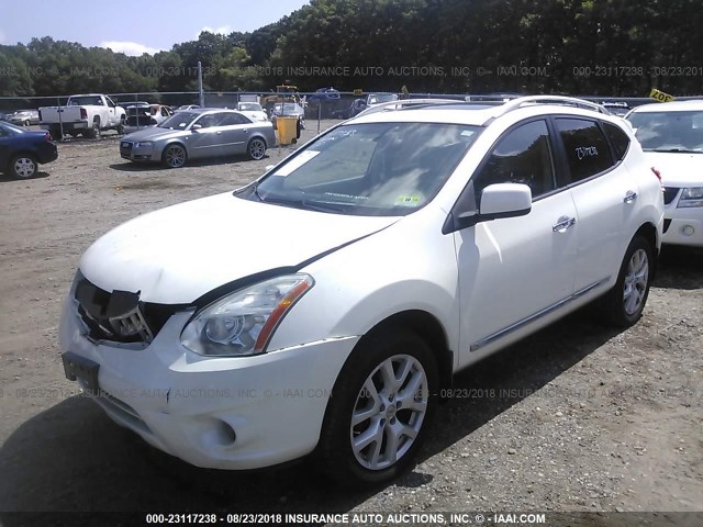 JN8AS5MV9BW301405 - 2011 NISSAN ROGUE S/SV/KROM WHITE photo 6