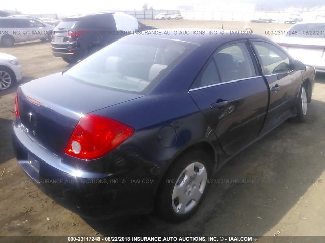 1G2ZF57B484111010 - 2008 PONTIAC G6 VALUE LEADER/BASE BLUE photo 4