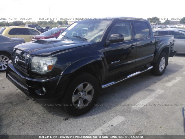 5TFJU4GN9BX006374 - 2011 TOYOTA TACOMA DOUBLE CAB PRERUNNER BLACK photo 2