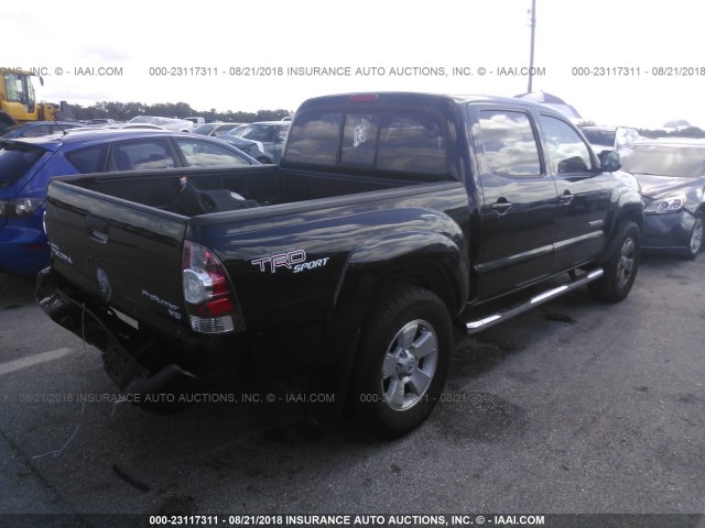 5TFJU4GN9BX006374 - 2011 TOYOTA TACOMA DOUBLE CAB PRERUNNER BLACK photo 4