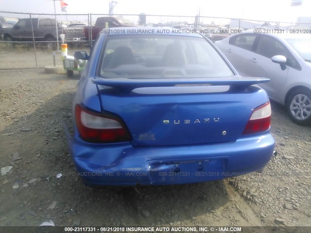 JF1GD29612G524926 - 2002 SUBARU IMPREZA WRX BLUE photo 6