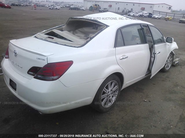 4T1BK36B99U336504 - 2009 TOYOTA AVALON XL/XLS/LIMITED WHITE photo 4