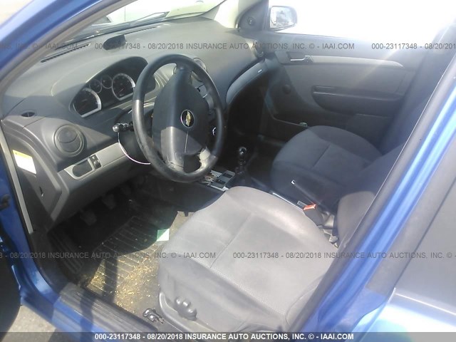 KL1TD56E09B352621 - 2009 CHEVROLET AVEO LS/LT BLUE photo 5