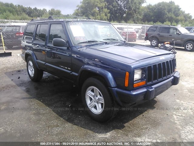 1J4FF58S61L613200 - 2001 JEEP CHEROKEE CLASSIC/LIMITED BLUE photo 1