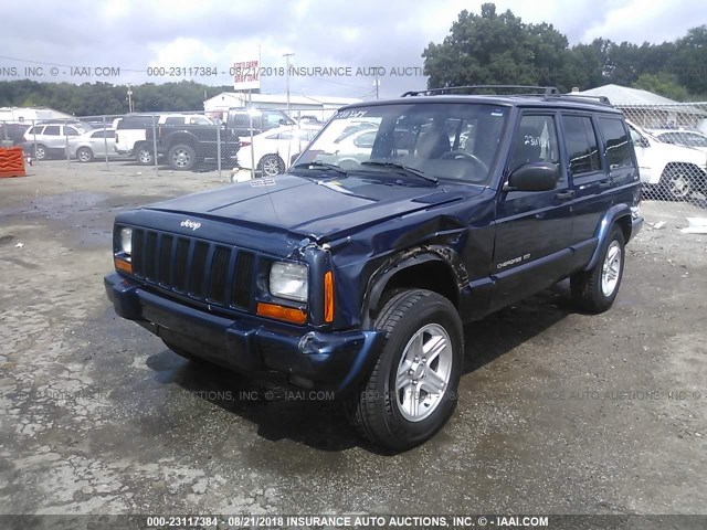 1J4FF58S61L613200 - 2001 JEEP CHEROKEE CLASSIC/LIMITED BLUE photo 2