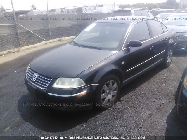 WVWRH63BX3P259462 - 2003 VOLKSWAGEN PASSAT GLX BLACK photo 2