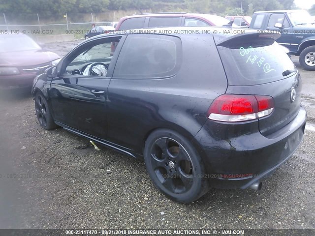 WVWFV7AJ2AW419154 - 2010 VOLKSWAGEN GTI BLACK photo 3