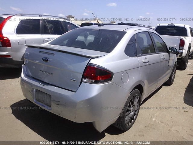 1FAHP3GN7AW136342 - 2010 FORD FOCUS SES SILVER photo 4