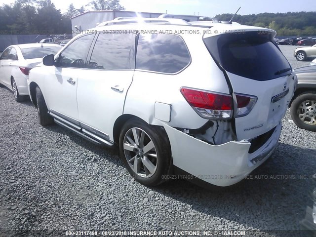 5N1AR2MM8DC683519 - 2013 NISSAN PATHFINDER S/SV/SL/PLATINUM WHITE photo 3