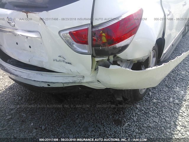 5N1AR2MM8DC683519 - 2013 NISSAN PATHFINDER S/SV/SL/PLATINUM WHITE photo 6