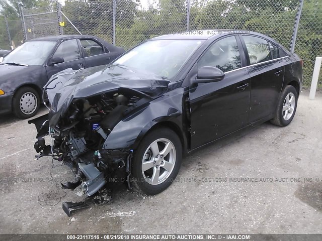 1G1PC5SB5E7284279 - 2014 CHEVROLET CRUZE LT BLACK photo 2