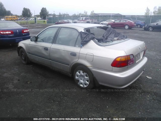 2HGEJ6678YH545821 - 2000 HONDA CIVIC LX TAN photo 3