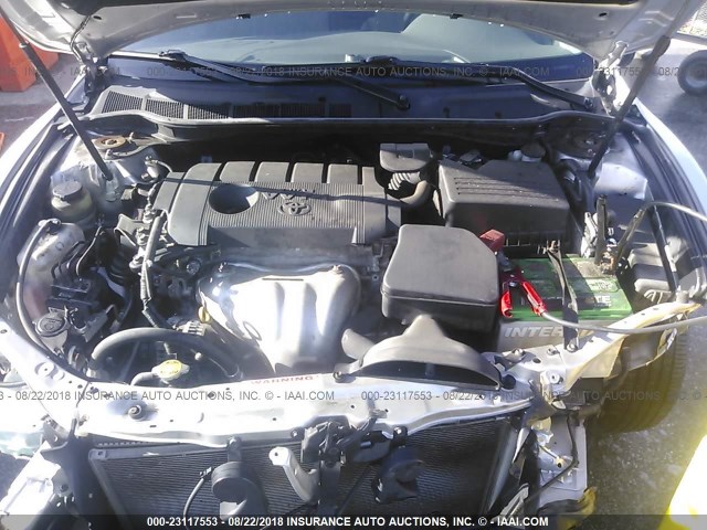 4T4BF3EK7AR072568 - 2010 TOYOTA CAMRY SE/LE/XLE ვერცხლისფერი ფოტო 10