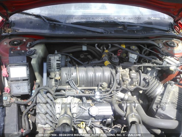 2G1WX15K119339632 - 2001 CHEVROLET MONTE CARLO SS წითელი ფოტო 10