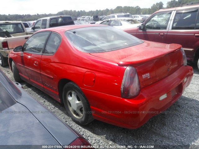 2G1WX15K119339632 - 2001 CHEVROLET MONTE CARLO SS RED photo 3