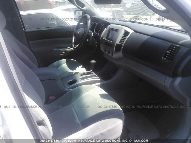 5TEJU62N87Z383801 - 2007 TOYOTA TACOMA DOUBLE CAB PRERUNNER SILVER photo 5