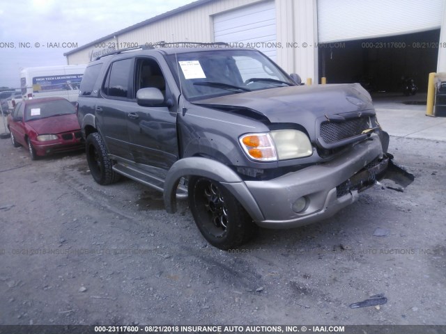 5TDZT34A14S206210 - 2004 TOYOTA SEQUOIA SR5 GRAY photo 1