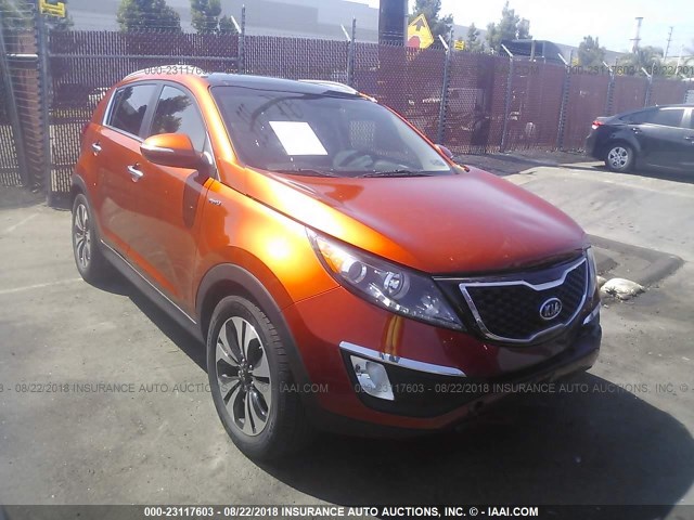 KNDPCCA60B7111264 - 2011 KIA SPORTAGE EX/SX ORANGE photo 1