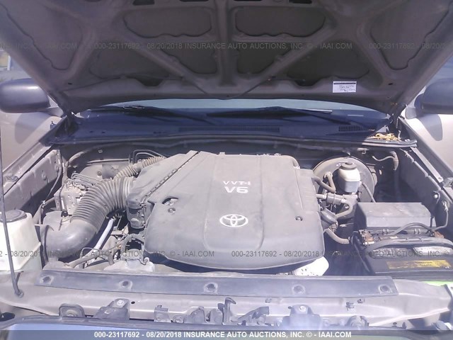 5TEJU62N66Z200863 - 2006 TOYOTA TACOMA DOUBLE CAB PRERUNNER GOLD photo 10