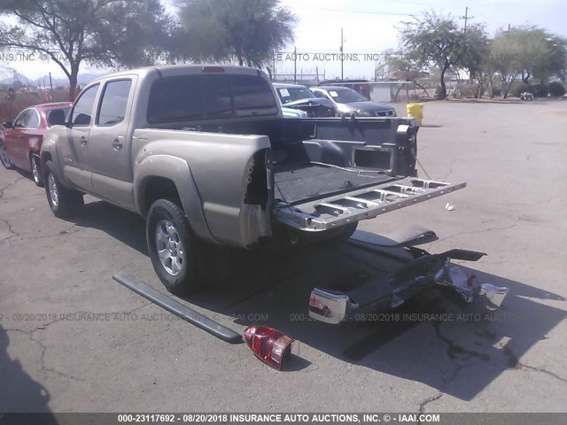 5TEJU62N66Z200863 - 2006 TOYOTA TACOMA DOUBLE CAB PRERUNNER GOLD photo 3