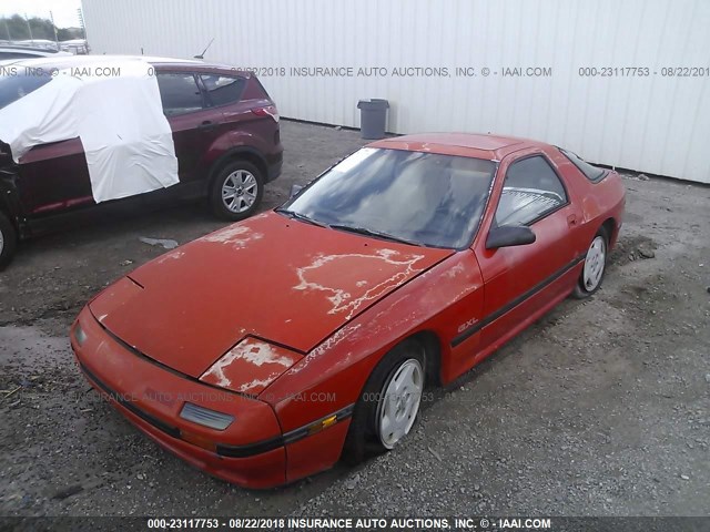 JM1FC3318G0139049 - 1986 MAZDA RX7 RED photo 2