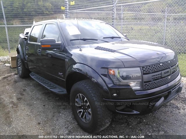 1FTFW1R62EFB04760 - 2014 FORD F150 SVT RAPTOR BLACK photo 1