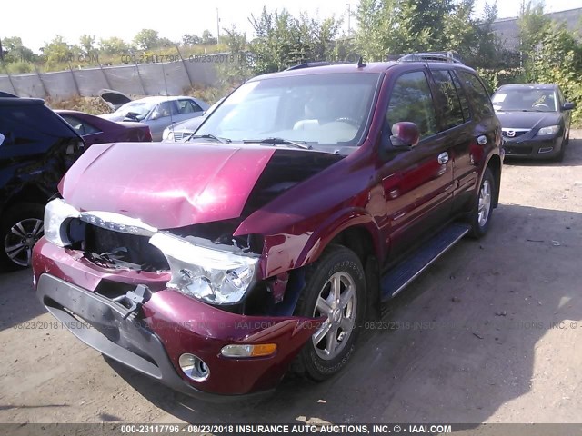 5GAET13M662136553 - 2006 BUICK RAINIER CXL RED photo 2