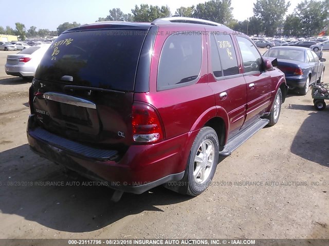 5GAET13M662136553 - 2006 BUICK RAINIER CXL RED photo 4