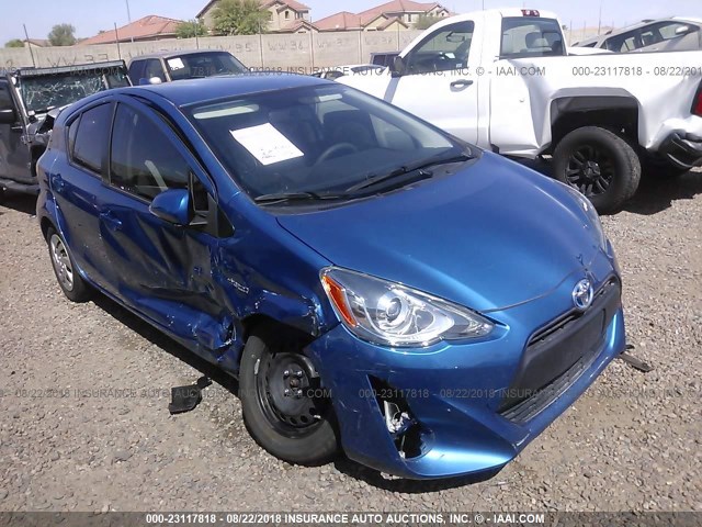 JTDKDTB39F1577683 - 2015 TOYOTA PRIUS C BLUE photo 1