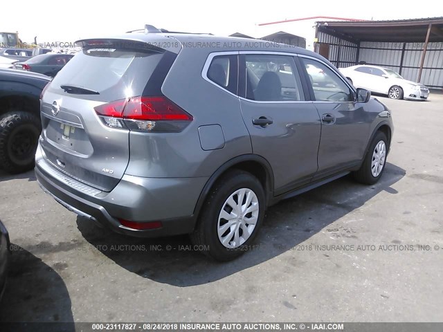 JN8AT2MV5HW015913 - 2017 NISSAN ROGUE S/SL/SV GRAY photo 4