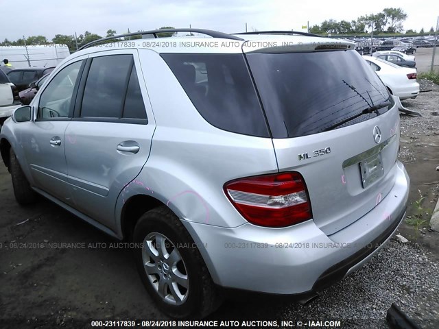 4JGBB86E06A097896 - 2006 MERCEDES-BENZ ML 350 SILVER photo 3