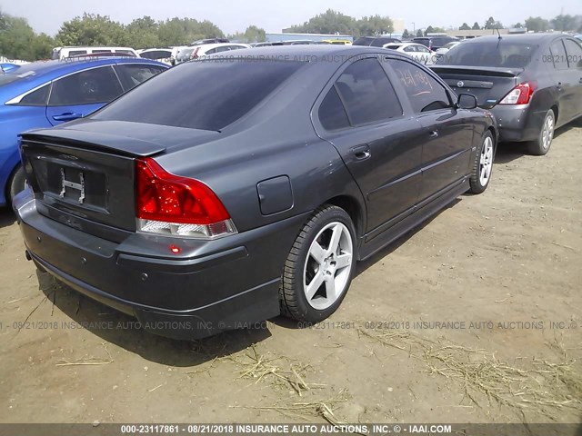 YV1RH527152474228 - 2005 VOLVO S60 R GRAY photo 4