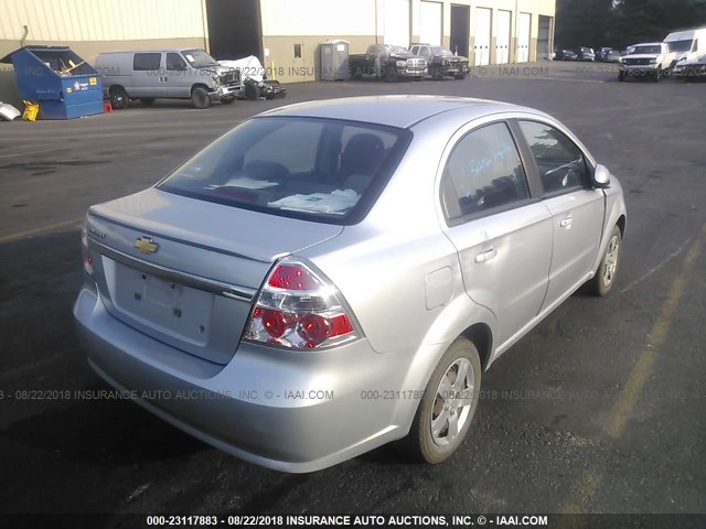 KL1TD5DE1BB221951 - 2011 CHEVROLET AVEO LS/LT SILVER photo 4
