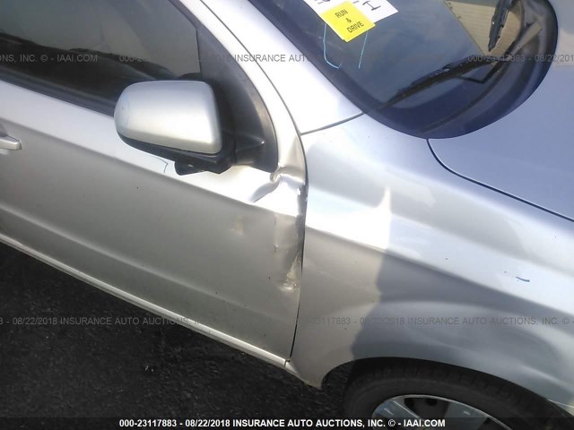 KL1TD5DE1BB221951 - 2011 CHEVROLET AVEO LS/LT SILVER photo 6