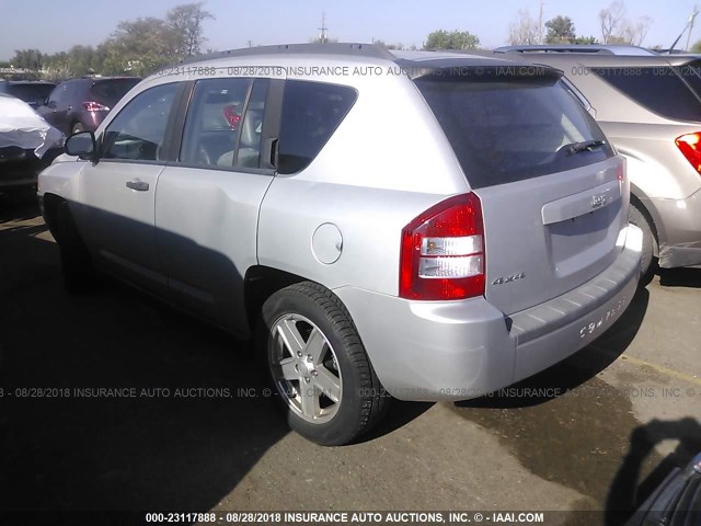 1J8FF47W67D598231 - 2007 JEEP COMPASS SILVER photo 3