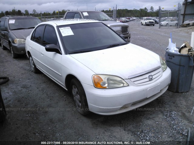 2HGES16593H606102 - 2003 HONDA CIVIC LX WHITE photo 1