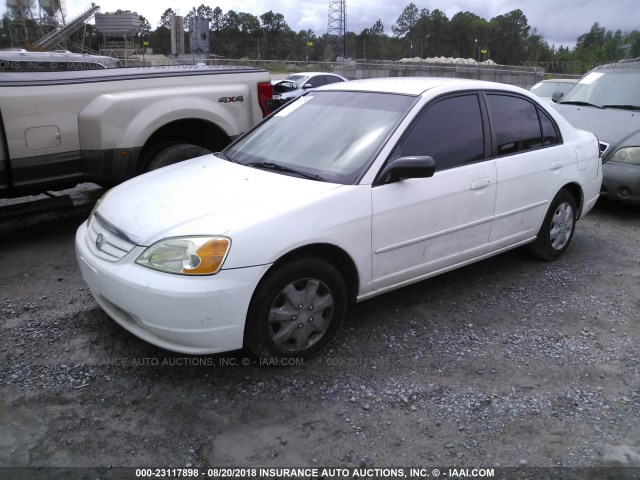 2HGES16593H606102 - 2003 HONDA CIVIC LX WHITE photo 2