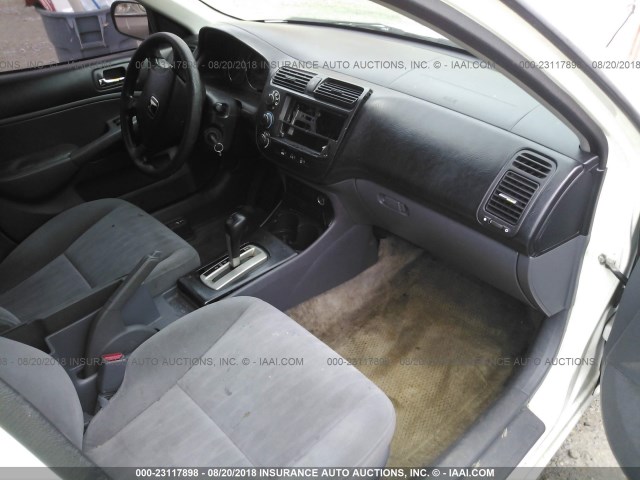 2HGES16593H606102 - 2003 HONDA CIVIC LX WHITE photo 5