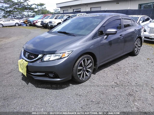 2HGFB2F93EH524009 - 2014 HONDA CIVIC EXL 灰色 照片 2