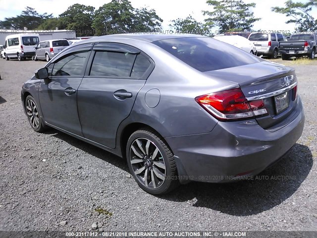 2HGFB2F93EH524009 - 2014 HONDA CIVIC EXL 灰色 照片 3