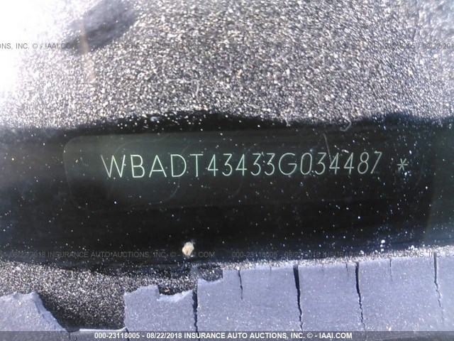 WBADT43433G034487 - 2003 BMW 525 I AUTOMATIC GRAY photo 9