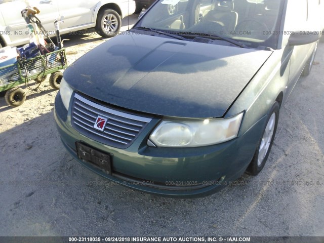 1G8AZ55F16Z185596 - 2006 SATURN ION LEVEL 2 GREEN photo 6