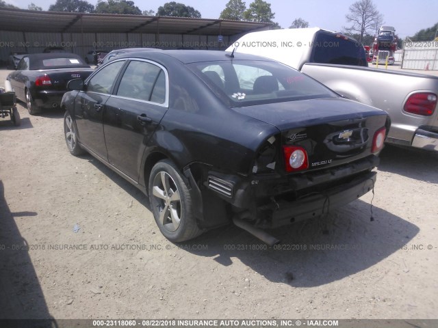 1G1ZC5E1XBF320142 - 2011 CHEVROLET MALIBU 1LT BLACK photo 3