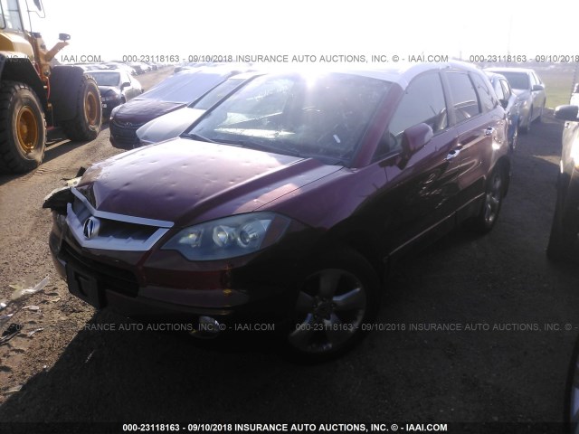 5J8TB185X8A016730 - 2008 ACURA RDX TECHNOLOGY MAROON photo 2