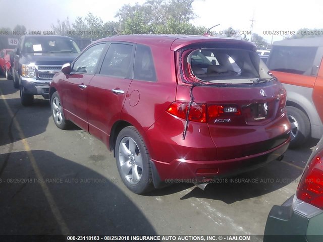 5J8TB185X8A016730 - 2008 ACURA RDX TECHNOLOGY MAROON photo 3