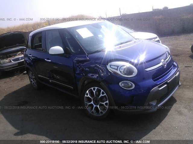 ZFBCFADH7FZ030959 - 2015 FIAT 500L TREKKING BLUE photo 1