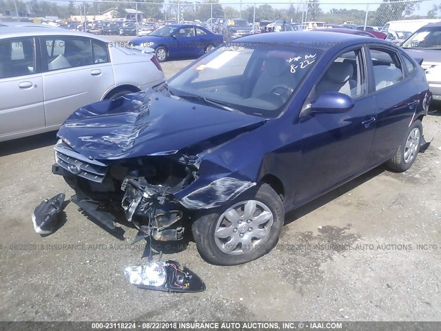 KMHDU46D79U639291 - 2009 HYUNDAI ELANTRA GLS/SE BLUE photo 2