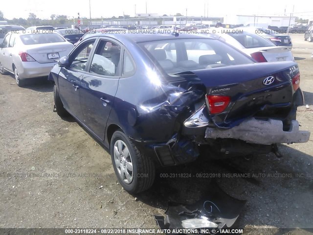 KMHDU46D79U639291 - 2009 HYUNDAI ELANTRA GLS/SE BLUE photo 3