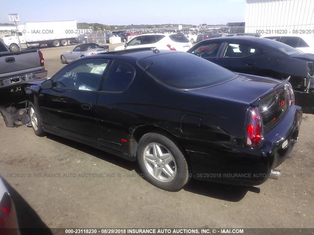 2G1WX15K149200749 - 2004 CHEVROLET MONTE CARLO SS შავი ფოტო 3